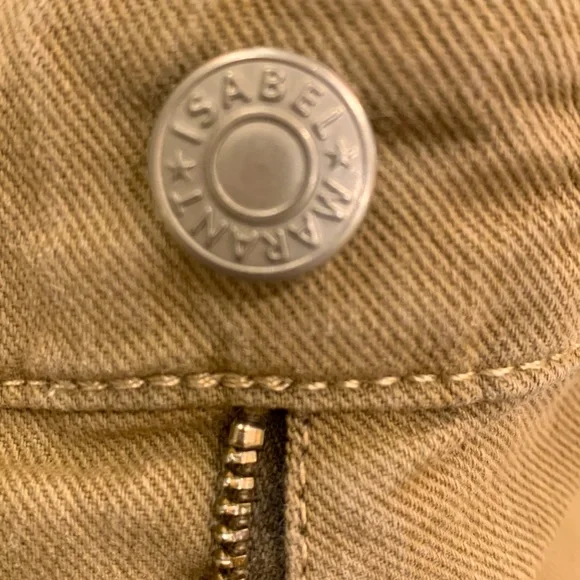 ISABEL MARANT ÉTOILE WOMENS TAN Cotton JEANS - FIT LIKE AMERICAN SIZE 6/8 - Picture 5 of 12